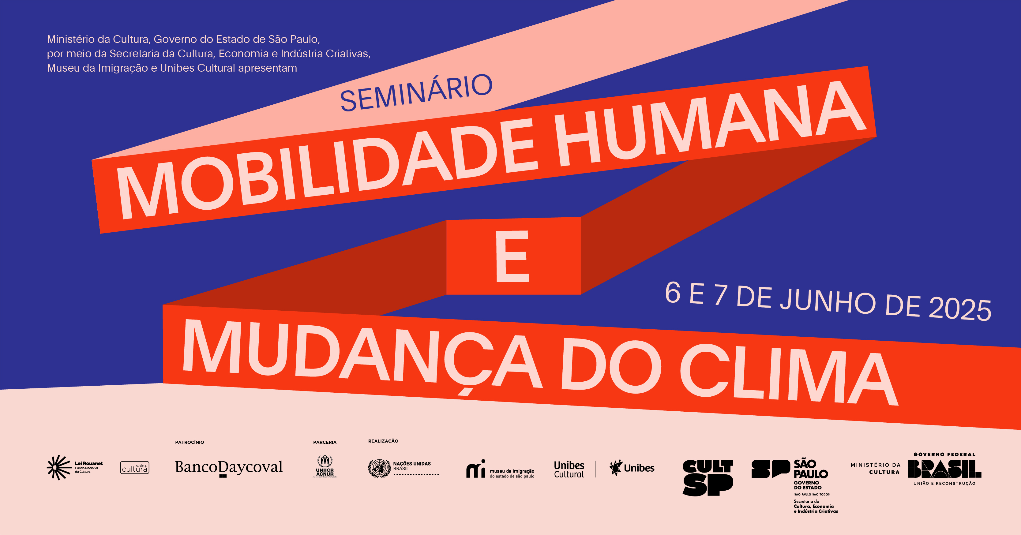 arte do seminário  Mobilidade Humana e Mudança do Clima