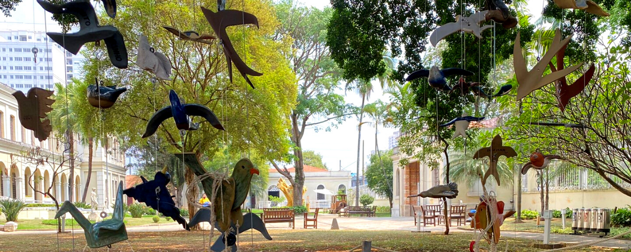 Instalação Avoar no jardim