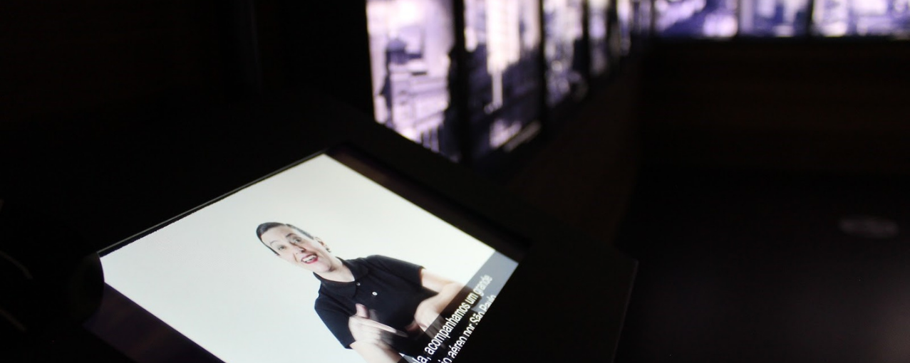 foto de vídeo acessível no ambiente do museu