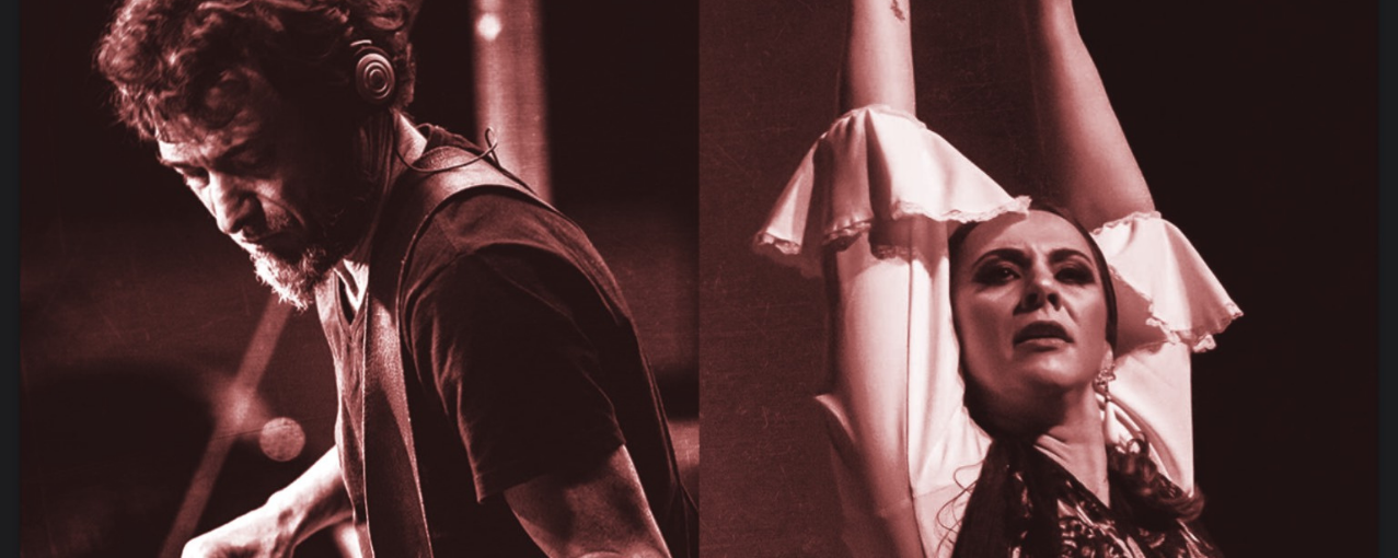 bailarina de flamenco e músico