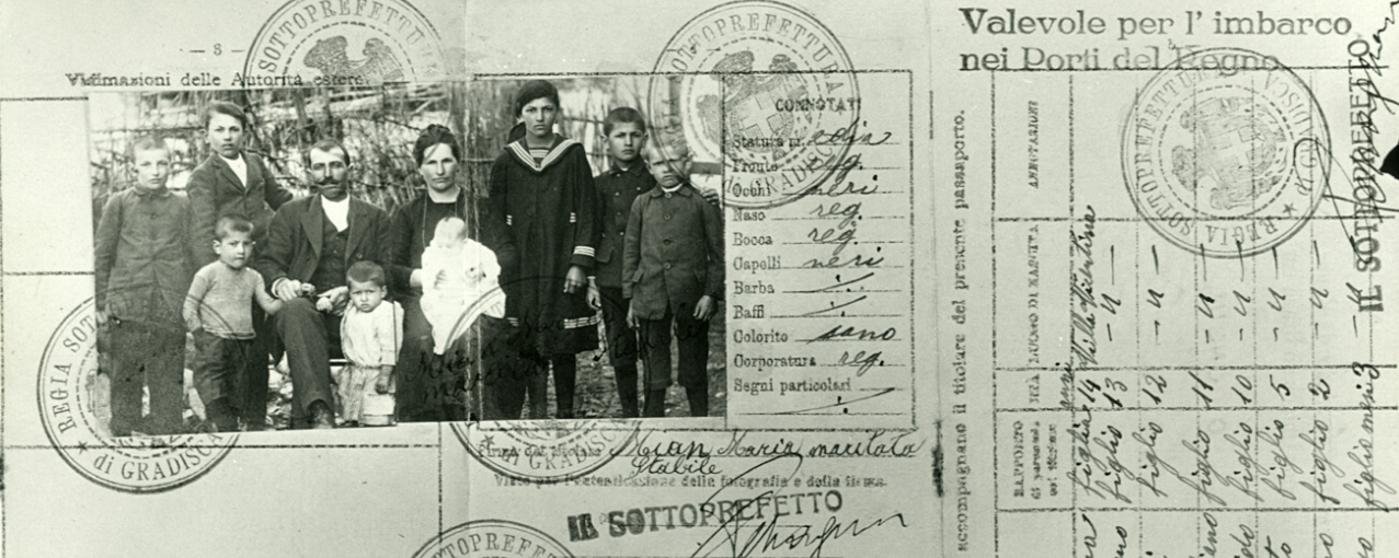 Passaporte italiano do acervo do Museu da Imigração